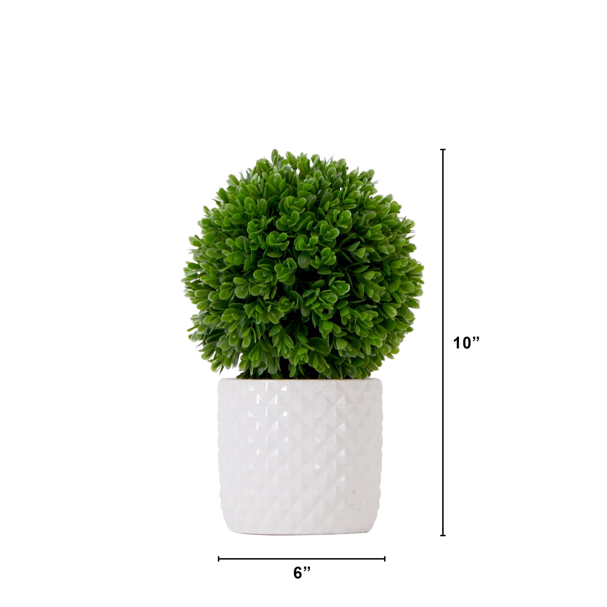 Milli Arts – 10" Faux Boxwood Topiary with Planter - Milli Arts