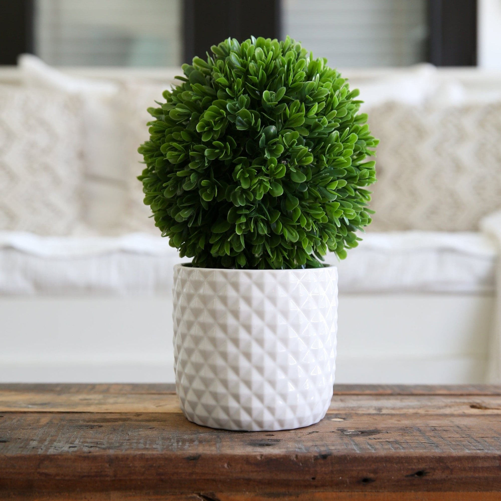Milli Arts – 10" Faux Boxwood Topiary with Planter - Milli Arts