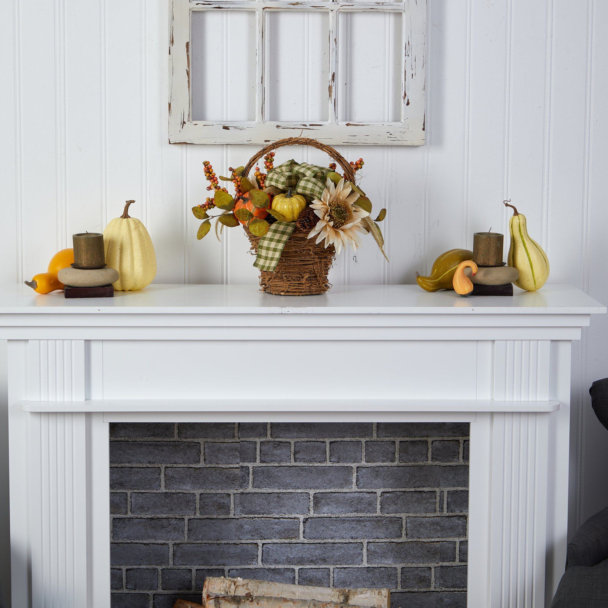 Milli Arts – 16” Fall Pumpkin and Berry Arrangement - Milli Arts