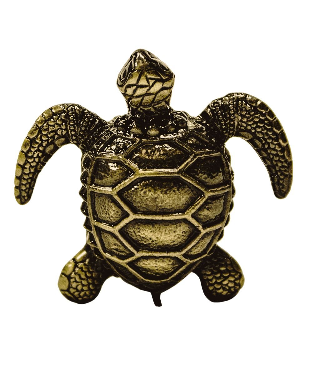 Milli Arts – Antique Brass Sea Turtle Finial - Milli Arts