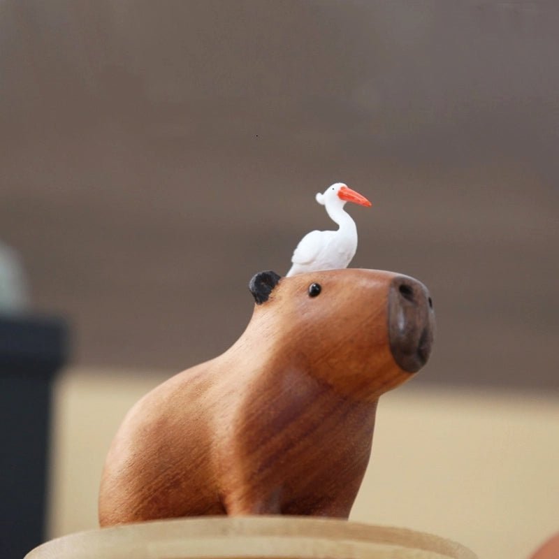 Milli Arts - Charming Capybara Wooden Ornament - Milli Arts