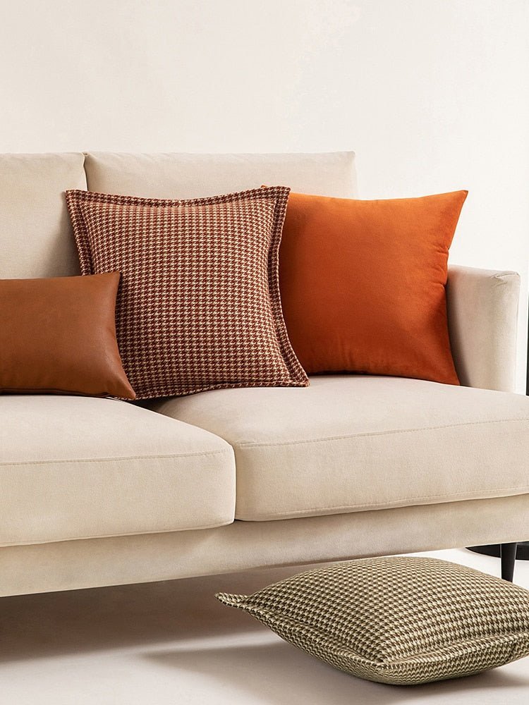 Milli Arts - Classic Houndstooth Pillow Cover - Milli Arts