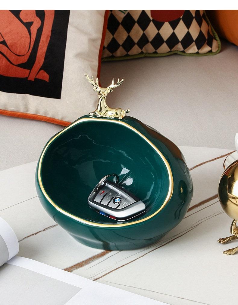 Milli Arts - Deer Design Trinket Dish for Home - Milli Arts