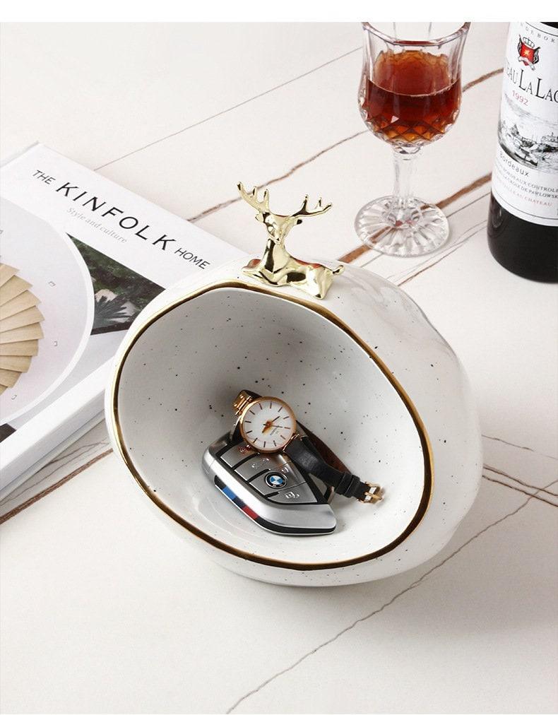 Milli Arts - Deer Design Trinket Dish for Home - Milli Arts