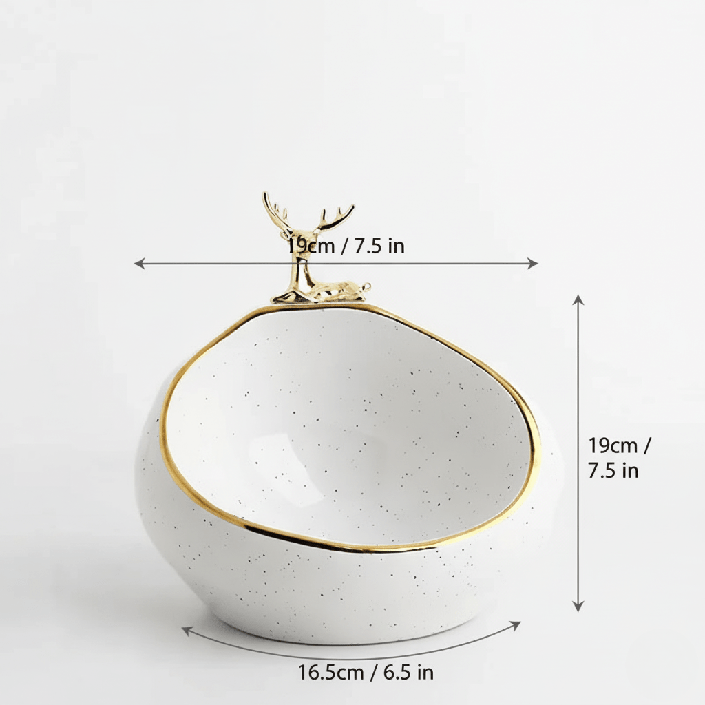 Milli Arts - Deer Design Trinket Dish for Home - Milli Arts