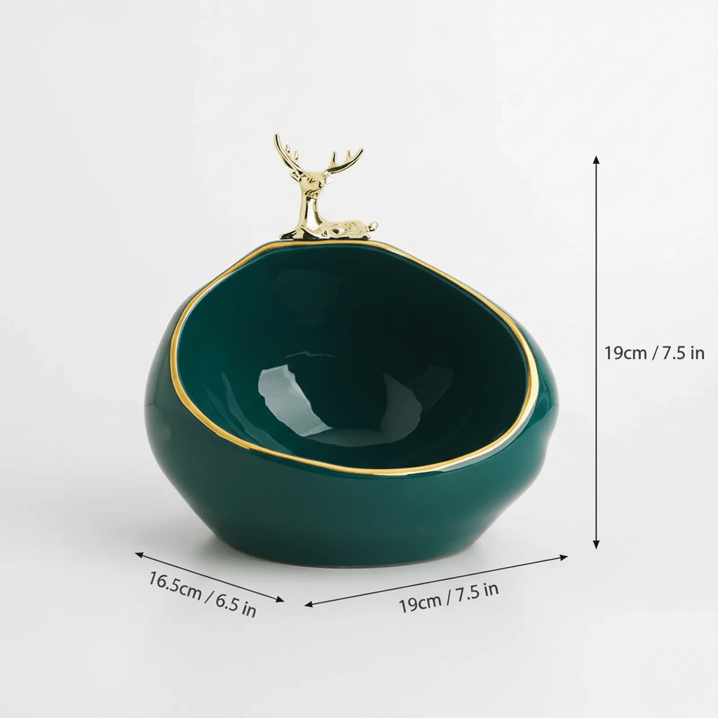 Milli Arts - Deer Design Trinket Dish for Home - Milli Arts