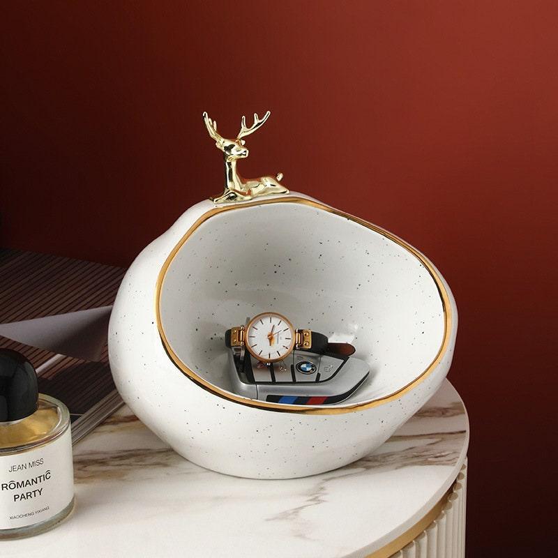 Milli Arts - Deer Design Trinket Dish for Home - Milli Arts