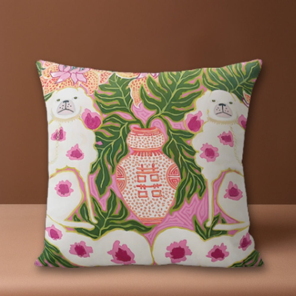 Milli Arts – Elegant Blush Pink Dog Cushion Cover for a Cozy Retreat - Milli Arts