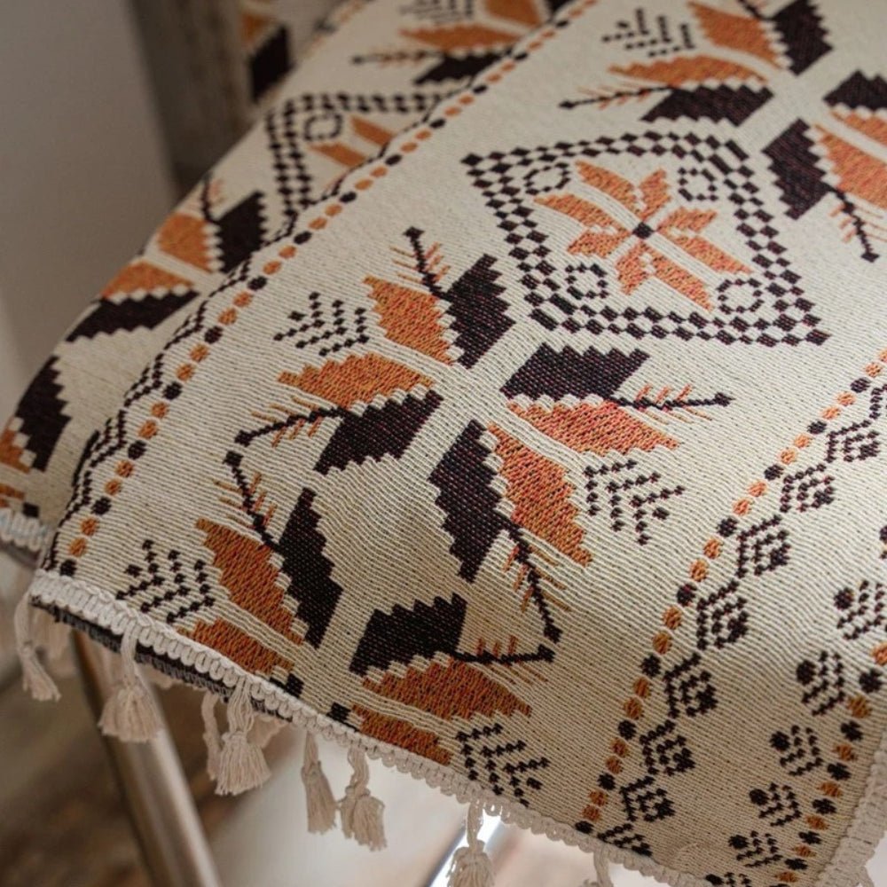 Milli Arts – Elegant Bohemian Geometric Semi - Blackout Drapery for a Serene Ambiance - Milli Arts