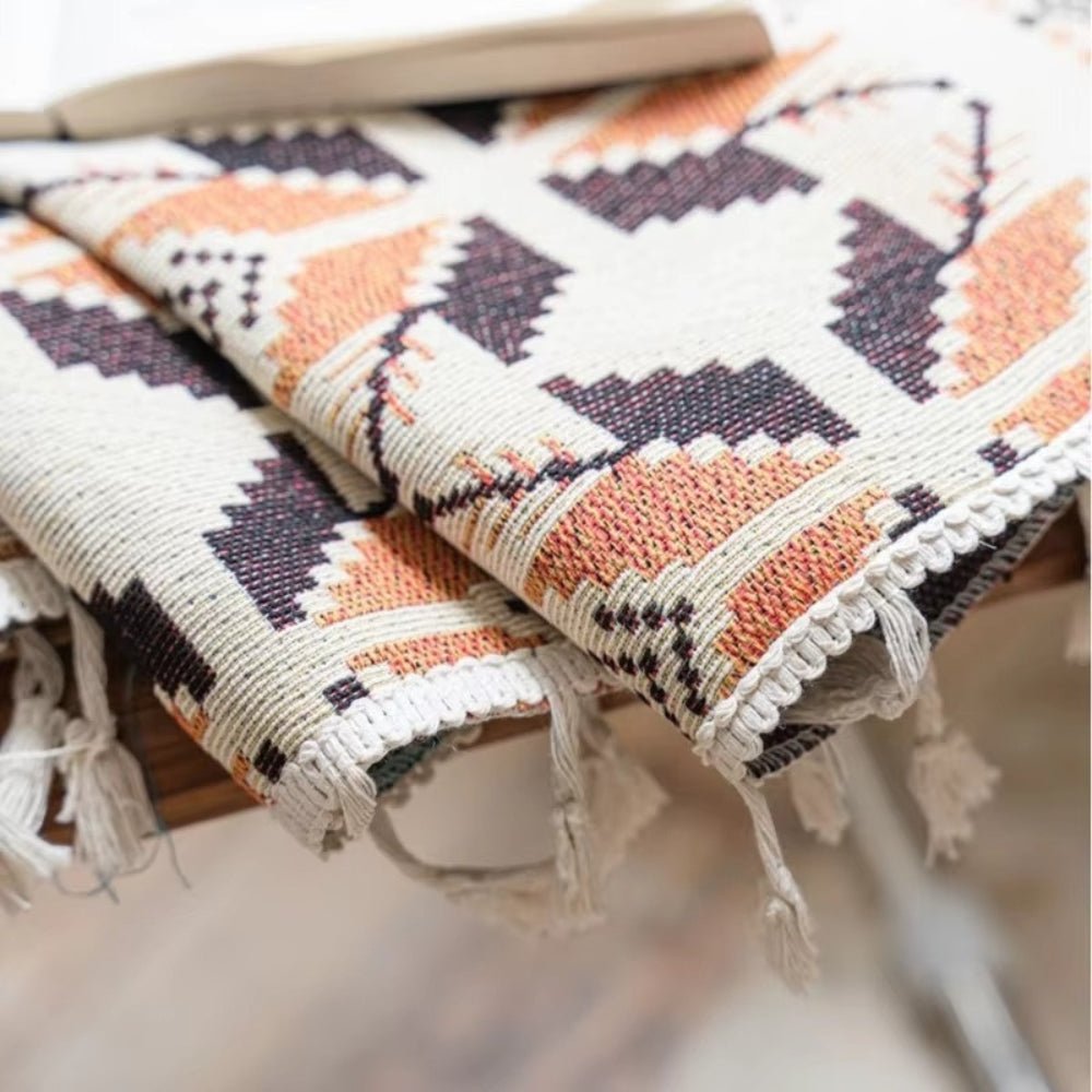 Milli Arts – Elegant Bohemian Geometric Semi - Blackout Drapery for a Serene Ambiance - Milli Arts