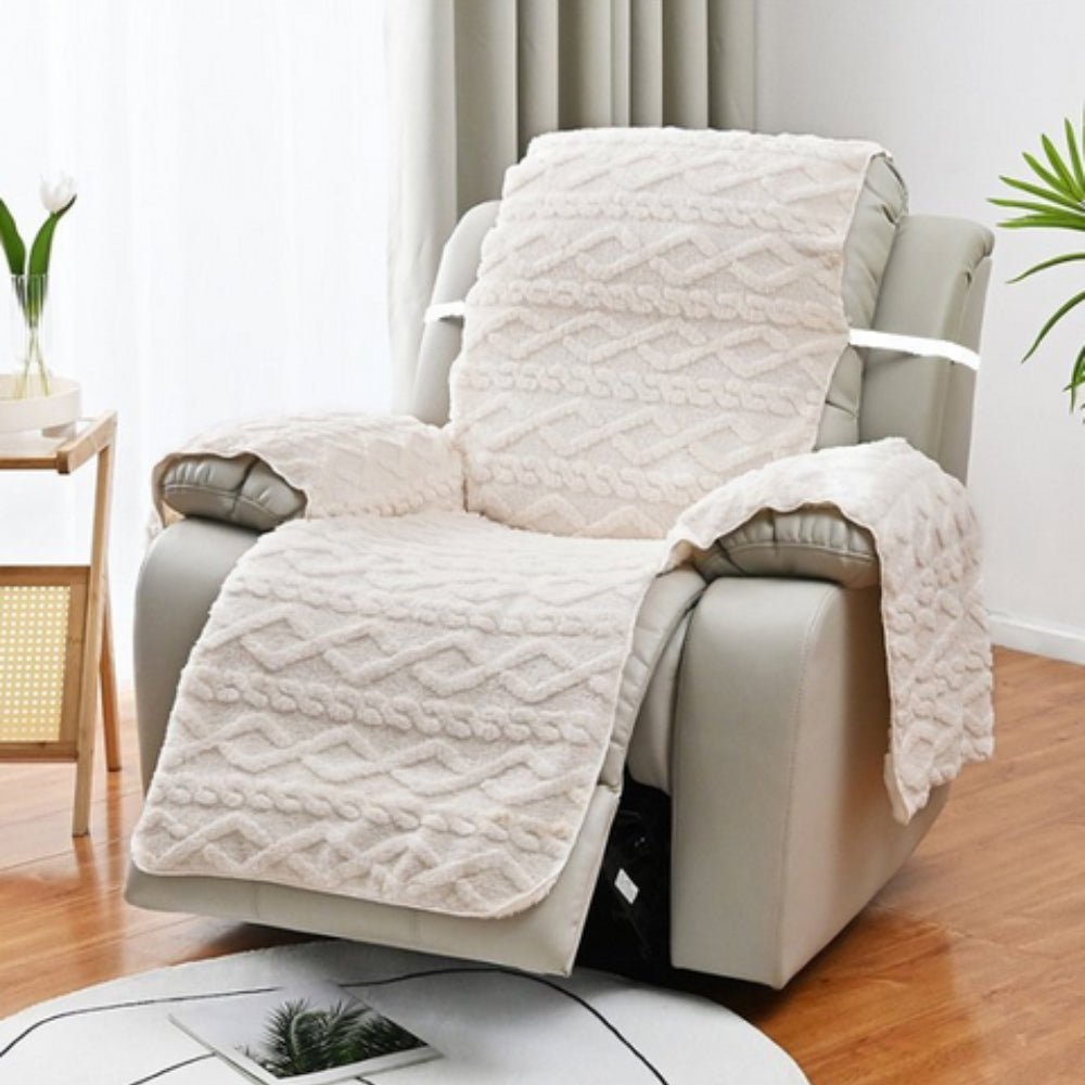 Milli Arts – Elegant Diamond Pattern Recliner Slipcover in Soft Fabric for a Cozy Retreat - Milli Arts