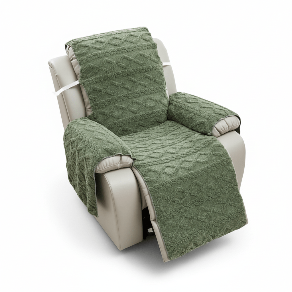 Milli Arts – Elegant Diamond Pattern Recliner Slipcover in Soft Fabric for a Cozy Retreat - Milli Arts