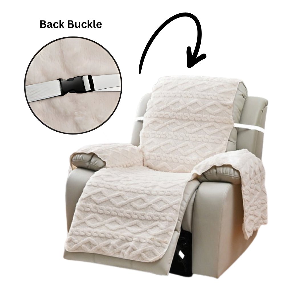 Milli Arts – Elegant Diamond Pattern Recliner Slipcover in Soft Fabric for a Cozy Retreat - Milli Arts