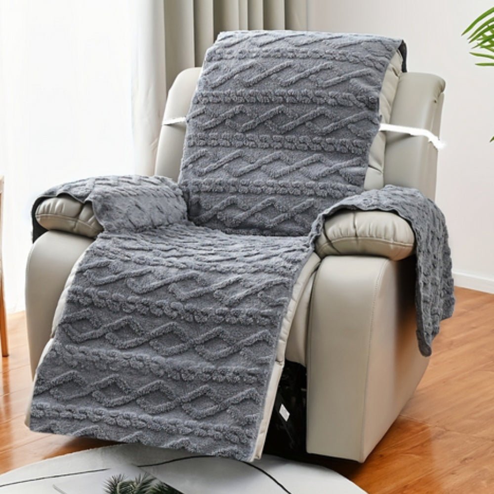 Milli Arts – Elegant Diamond Pattern Recliner Slipcover in Soft Fabric for a Cozy Retreat - Milli Arts