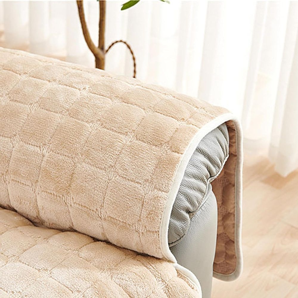 Milli Arts – Elegant Grid Pattern Recliner Cover for a Cozy Retreat - Milli Arts