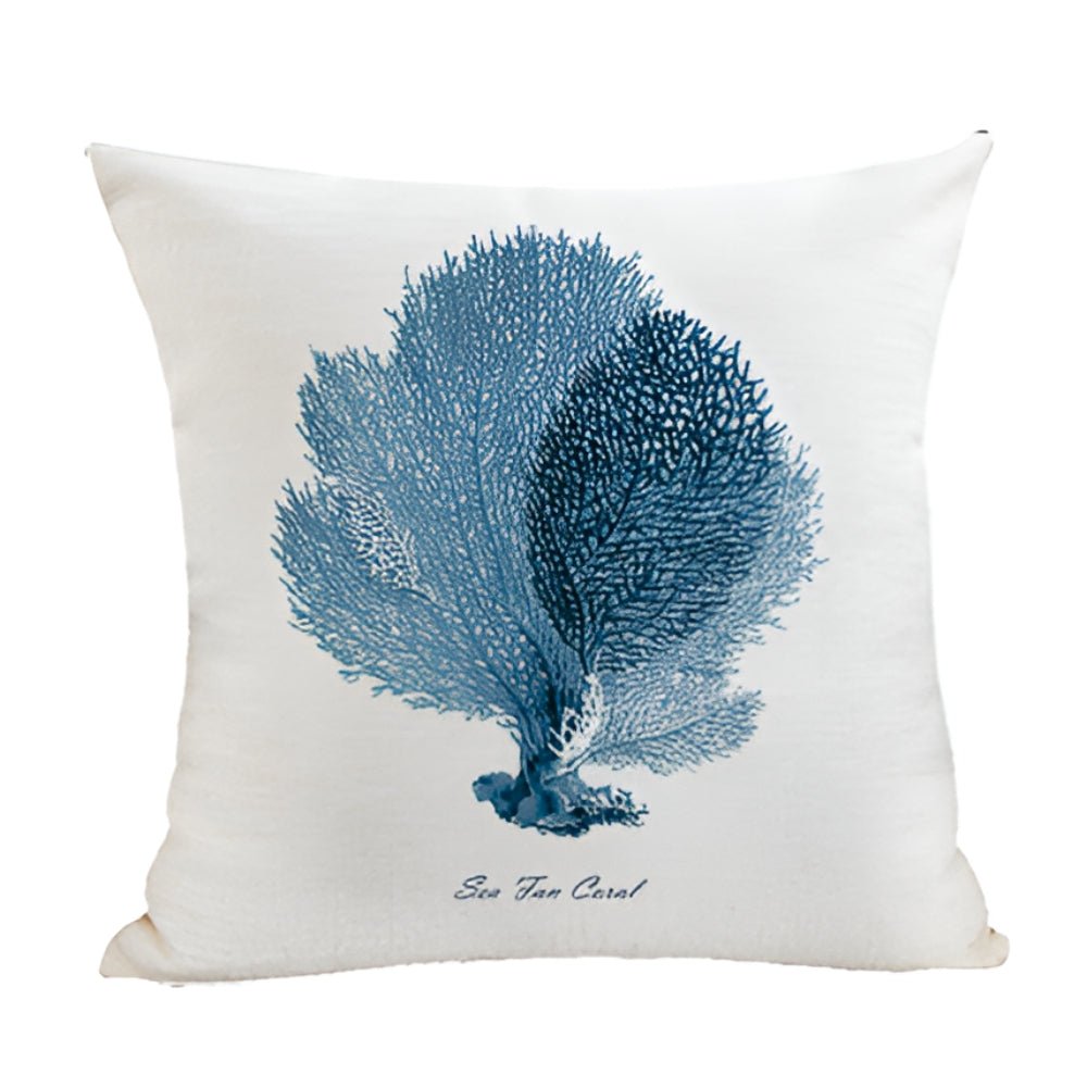 Milli Arts – Elegant Ocean - Inspired Embroidery Cushion Cover for a Serene Ambiance - Milli Arts