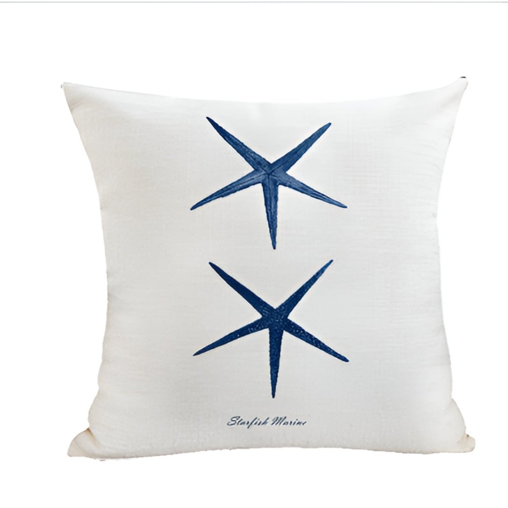 Milli Arts – Elegant Ocean - Inspired Embroidery Cushion Cover for a Serene Ambiance - Milli Arts