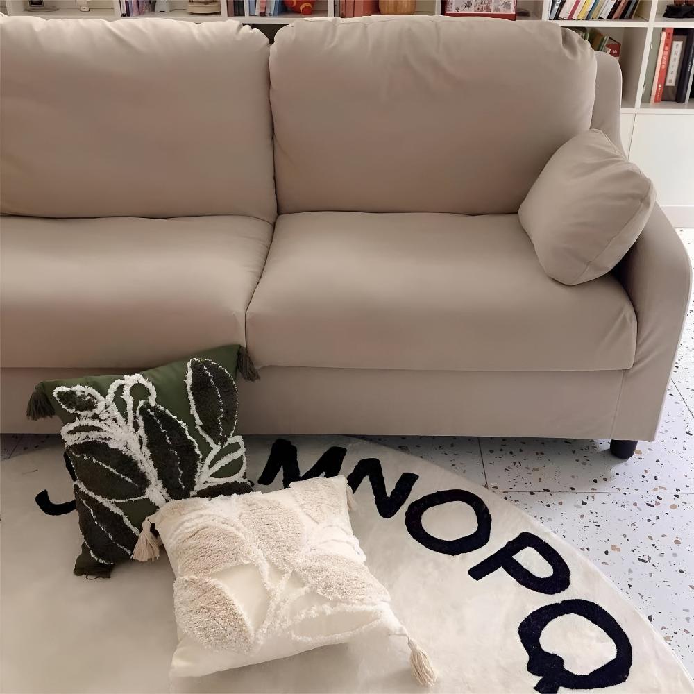 Milli Arts – Elegant Plush Leaf Cushion Cover in Soft Green for a Serene Ambiance - Milli Arts