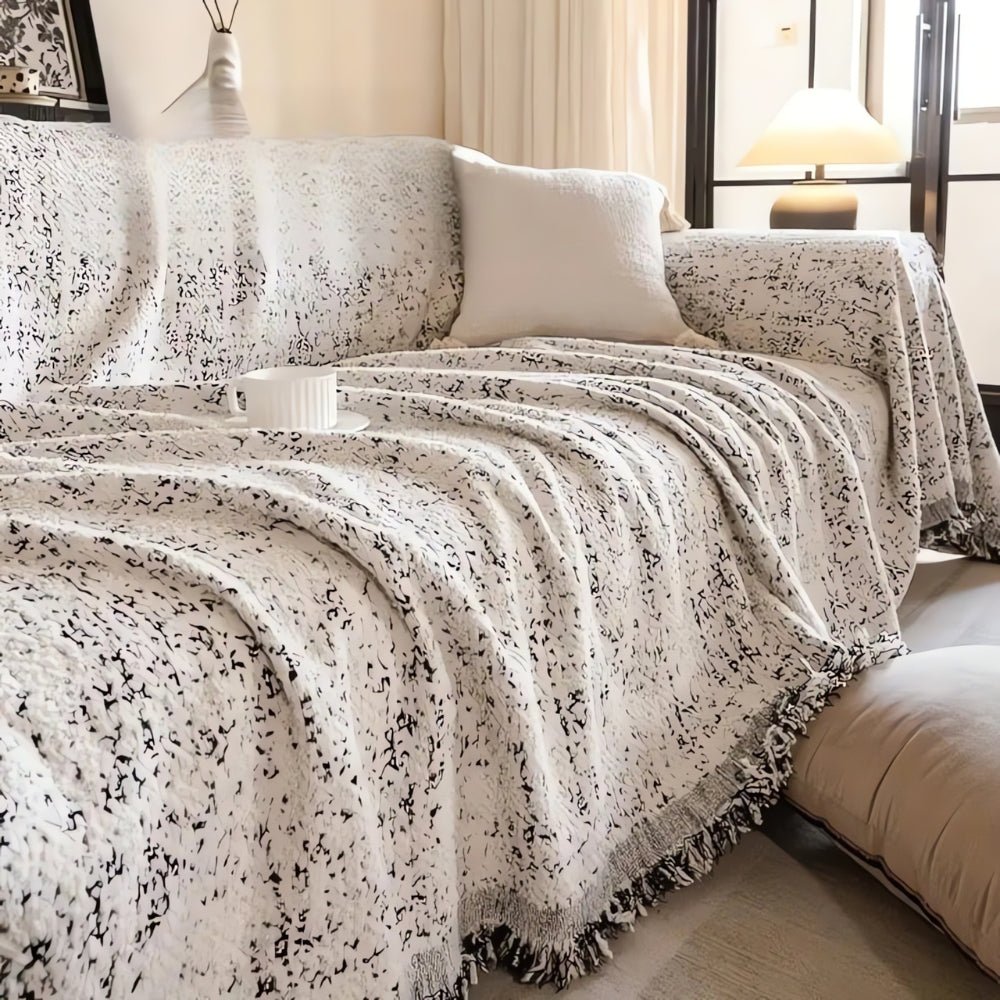 Milli Arts – Elegant Reversible Sofa Cover in Nordic Speckle Design for a Cozy Living Space - Milli Arts