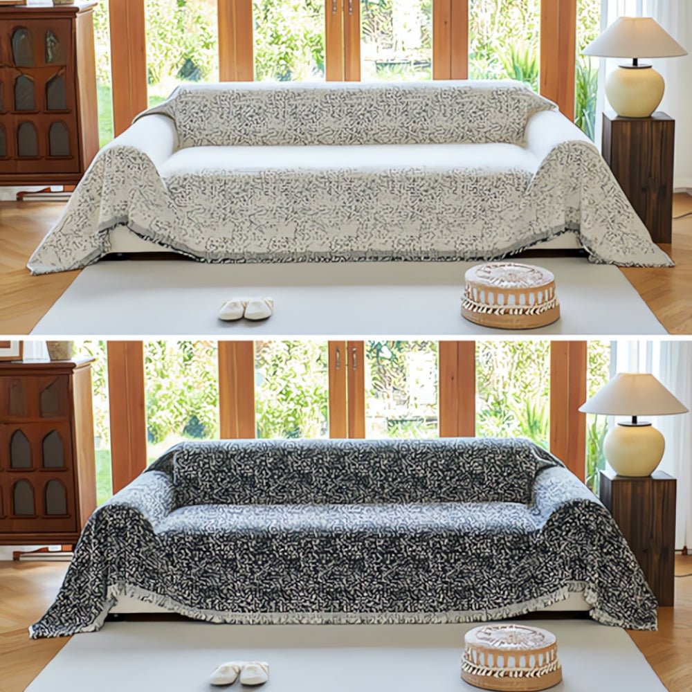 Milli Arts – Elegant Reversible Sofa Cover in Nordic Speckle Design for a Cozy Living Space - Milli Arts
