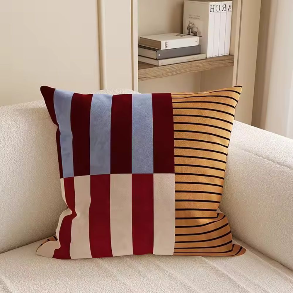 Milli Arts – Elegant Striped Cushion Cover in Soft Cotton for a Cozy Touch - Milli Arts