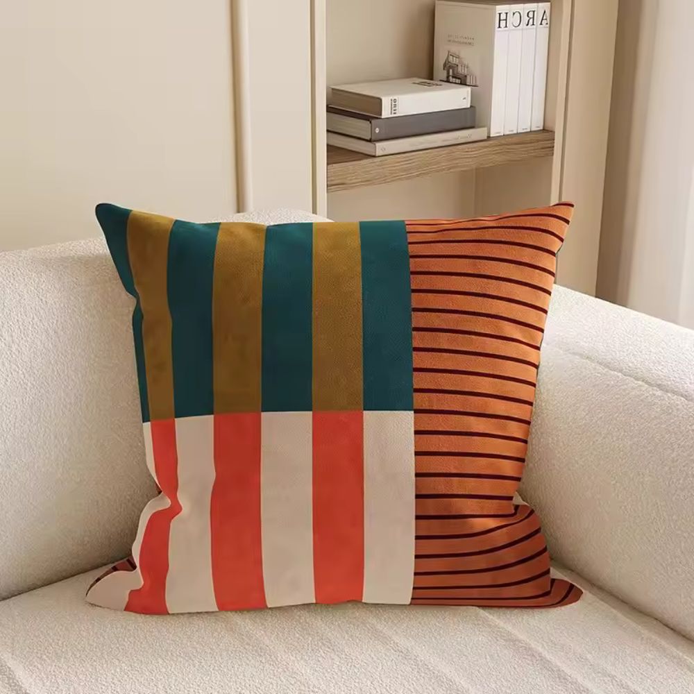 Milli Arts – Elegant Striped Cushion Cover in Soft Cotton for a Cozy Touch - Milli Arts