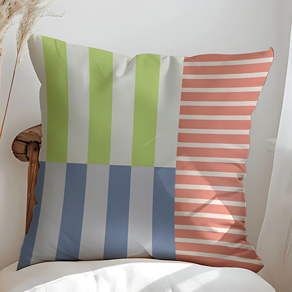 Milli Arts – Elegant Striped Cushion Cover in Soft Cotton for a Cozy Touch - Milli Arts