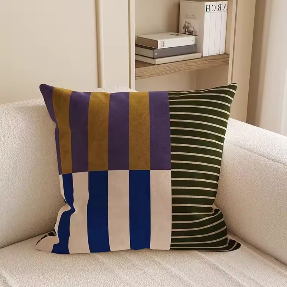 Milli Arts – Elegant Striped Cushion Cover in Soft Cotton for a Cozy Touch - Milli Arts