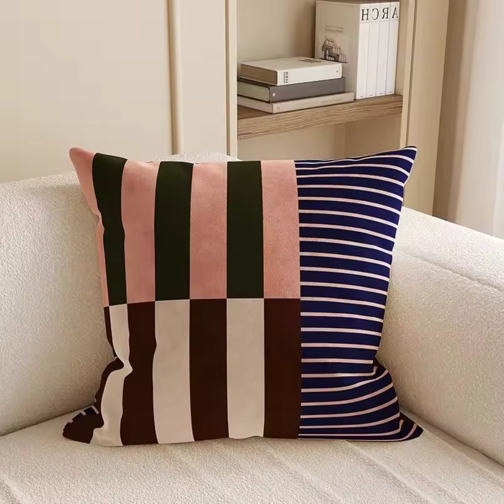 Milli Arts – Elegant Striped Cushion Cover in Soft Cotton for a Cozy Touch - Milli Arts