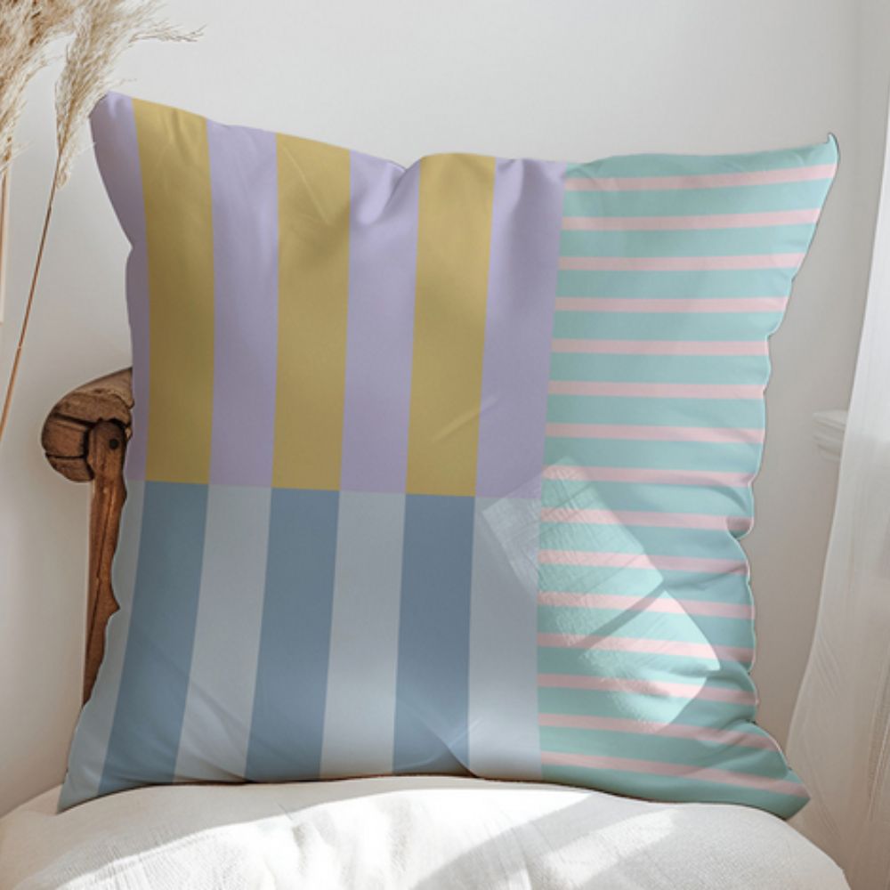 Milli Arts – Elegant Striped Cushion Cover in Soft Cotton for a Cozy Touch - Milli Arts
