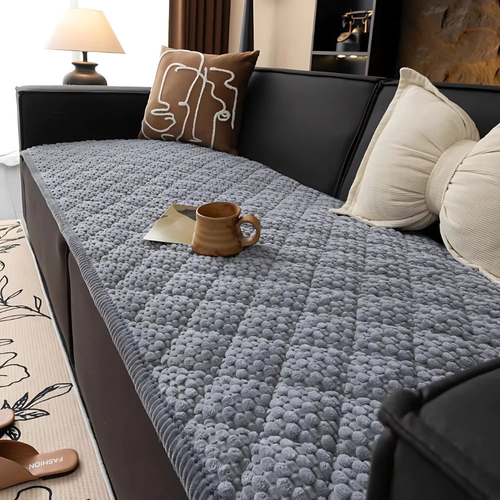 Milli Arts – Elegant Textured Quilted Sofa Protector for a Chic Living Space - Milli Arts