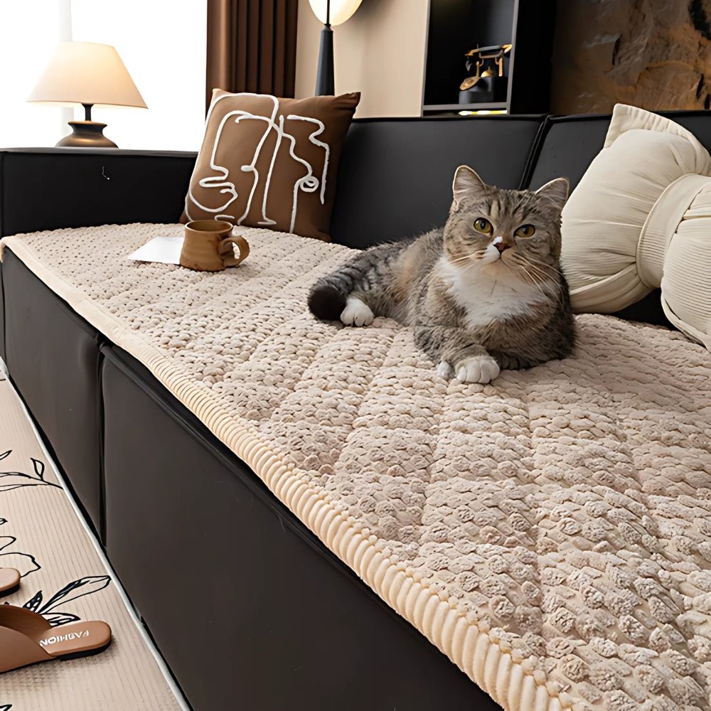 Milli Arts – Elegant Textured Quilted Sofa Protector for a Chic Living Space - Milli Arts