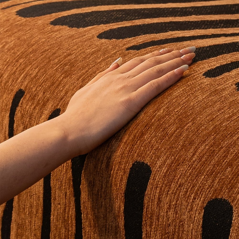 Milli Arts – Elegant Tribal Geometric Chenille Sofa Cover for a Cozy Retreat - Milli Arts