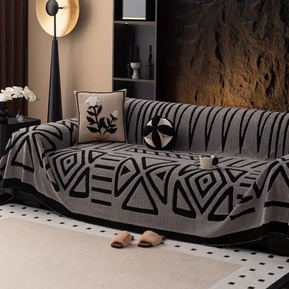Milli Arts – Elegant Urban Maze Sofa Cover for a Chic Living Space - Milli Arts