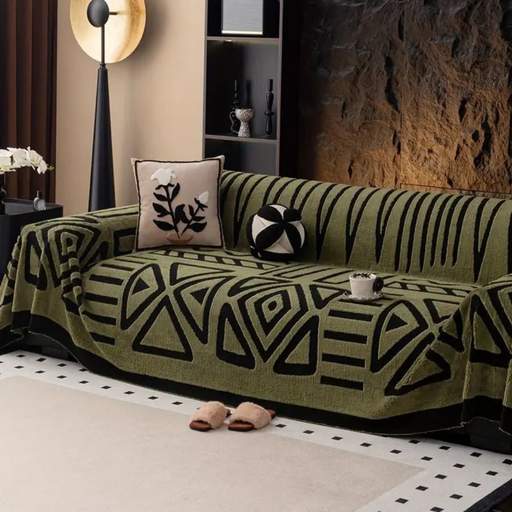 Milli Arts – Elegant Urban Maze Sofa Cover for a Chic Living Space - Milli Arts