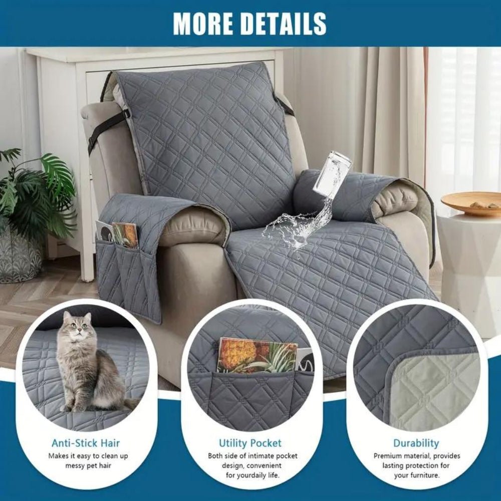 Milli Arts – Elegant Waterproof Recliner Slipcover in Rich Textures for a Cozy Retreat - Milli Arts