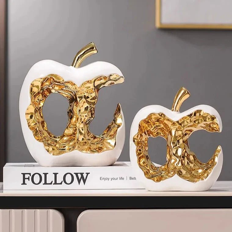 Milli Arts – Golden Apple Sculpture - Milli Arts
