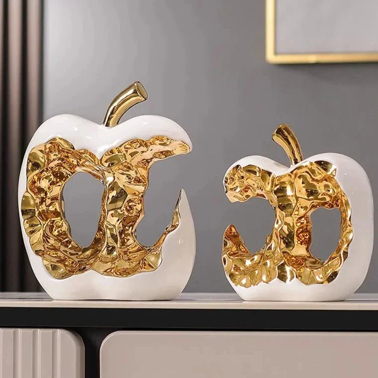 Milli Arts – Golden Apple Sculpture - Milli Arts