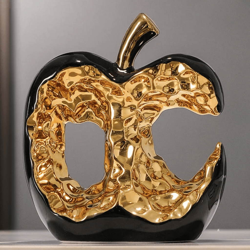 Milli Arts – Golden Apple Sculpture - Milli Arts