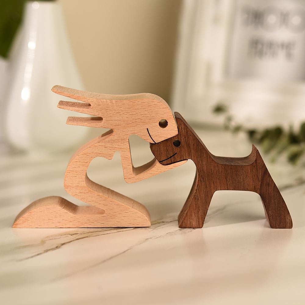 Milli Arts - Handmade Wooden Dog Sculpture - Milli Arts