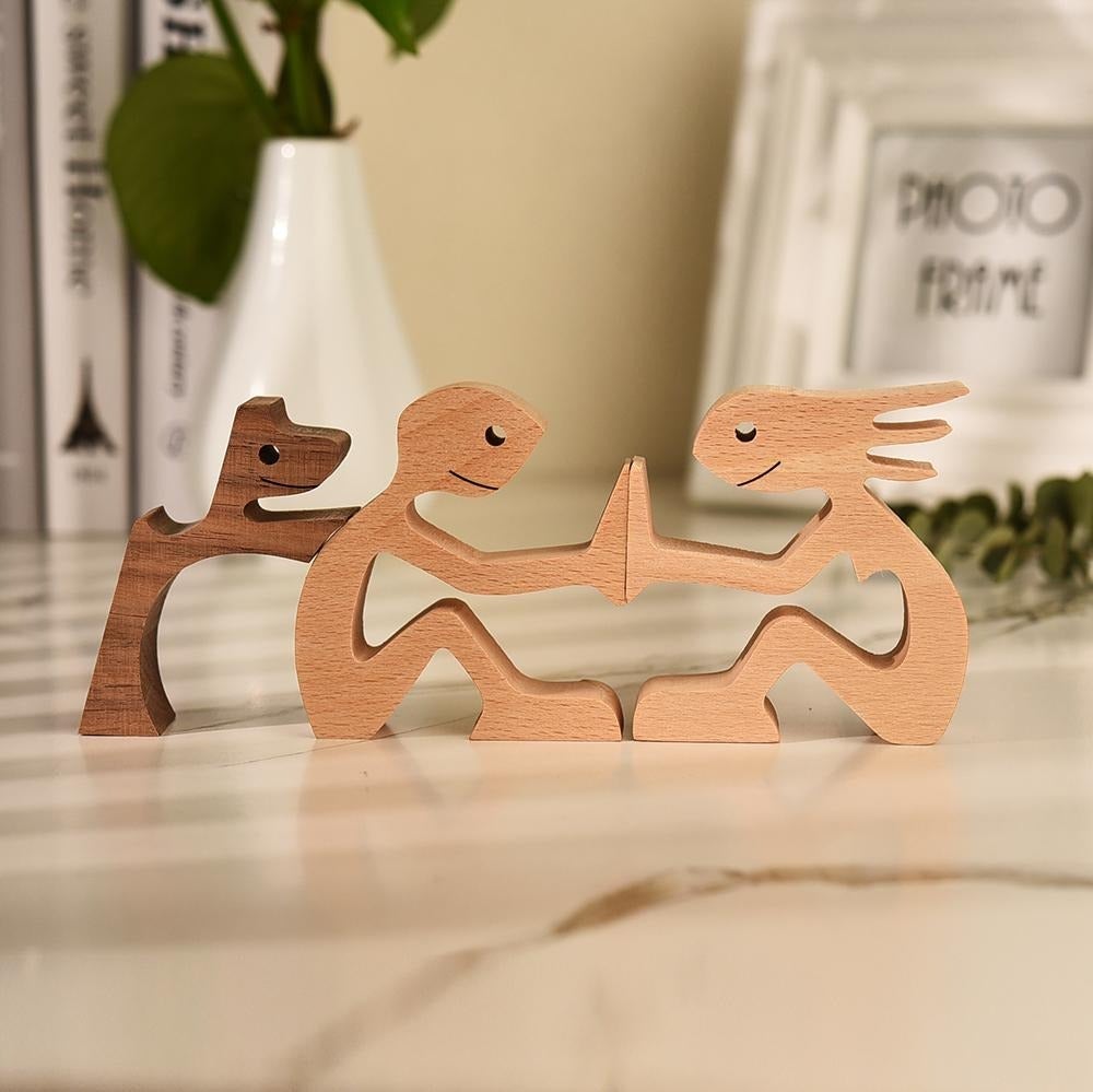 Milli Arts - Handmade Wooden Dog Sculpture - Milli Arts