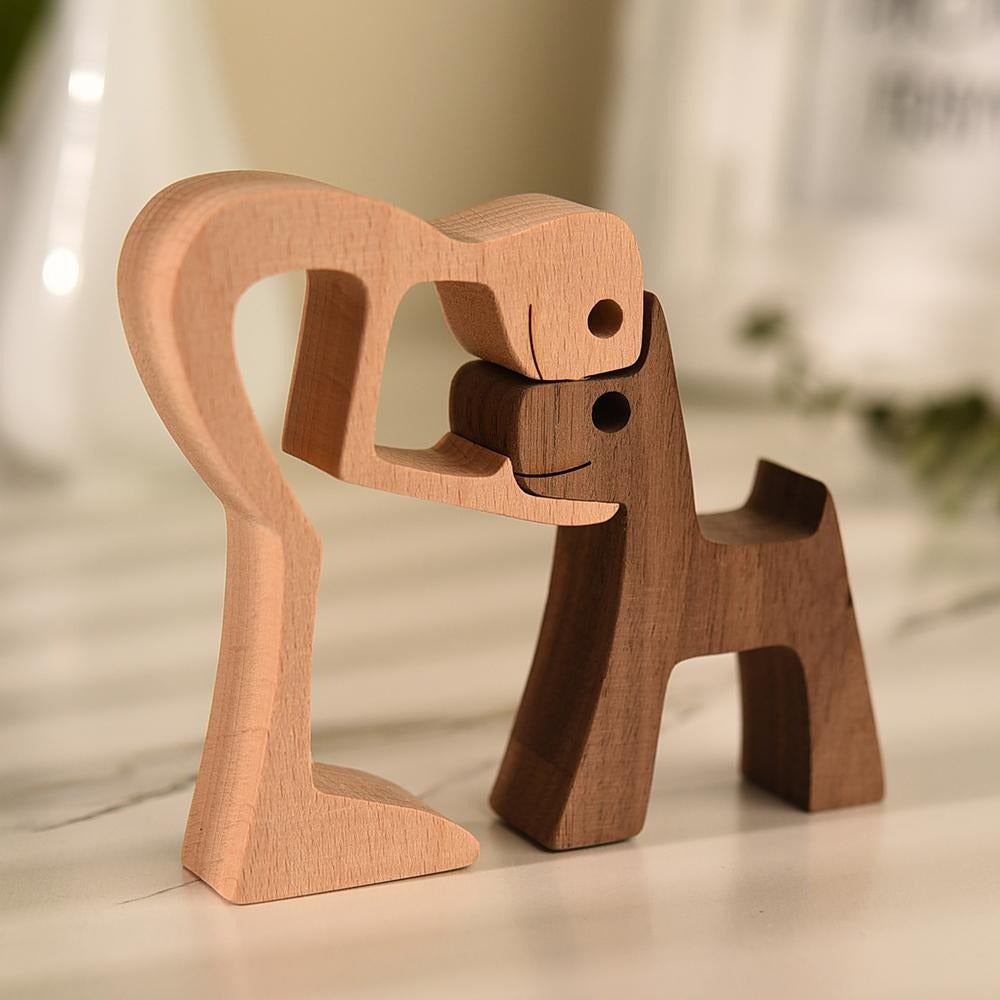 Milli Arts - Handmade Wooden Dog Sculpture - Milli Arts