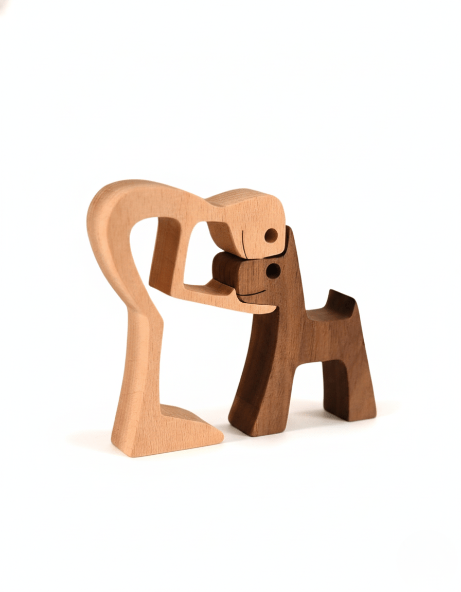 Milli Arts - Handmade Wooden Dog Sculpture - Milli Arts