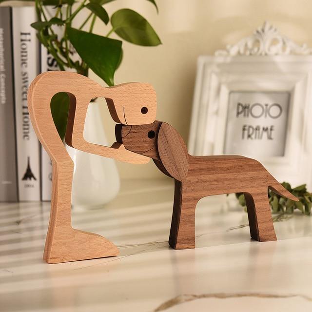 Milli Arts - Handmade Wooden Dog Sculpture - Milli Arts
