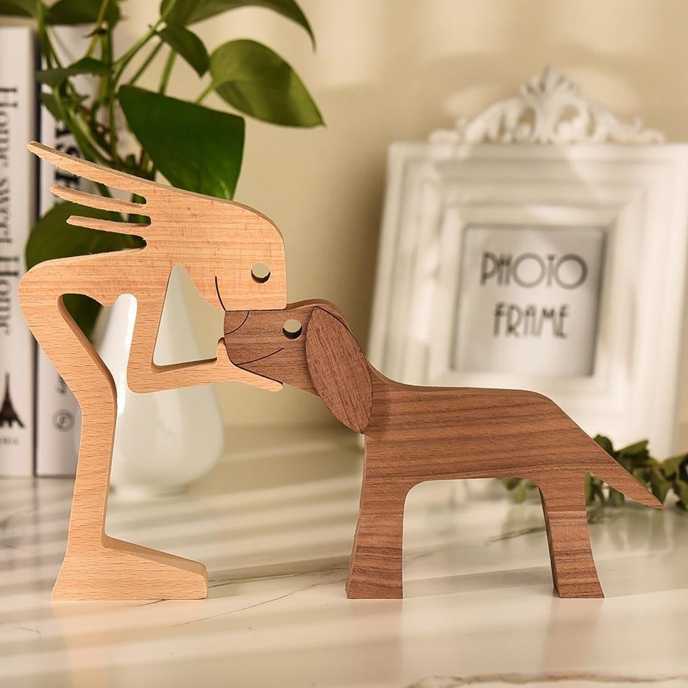 Milli Arts - Handmade Wooden Dog Sculpture - Milli Arts