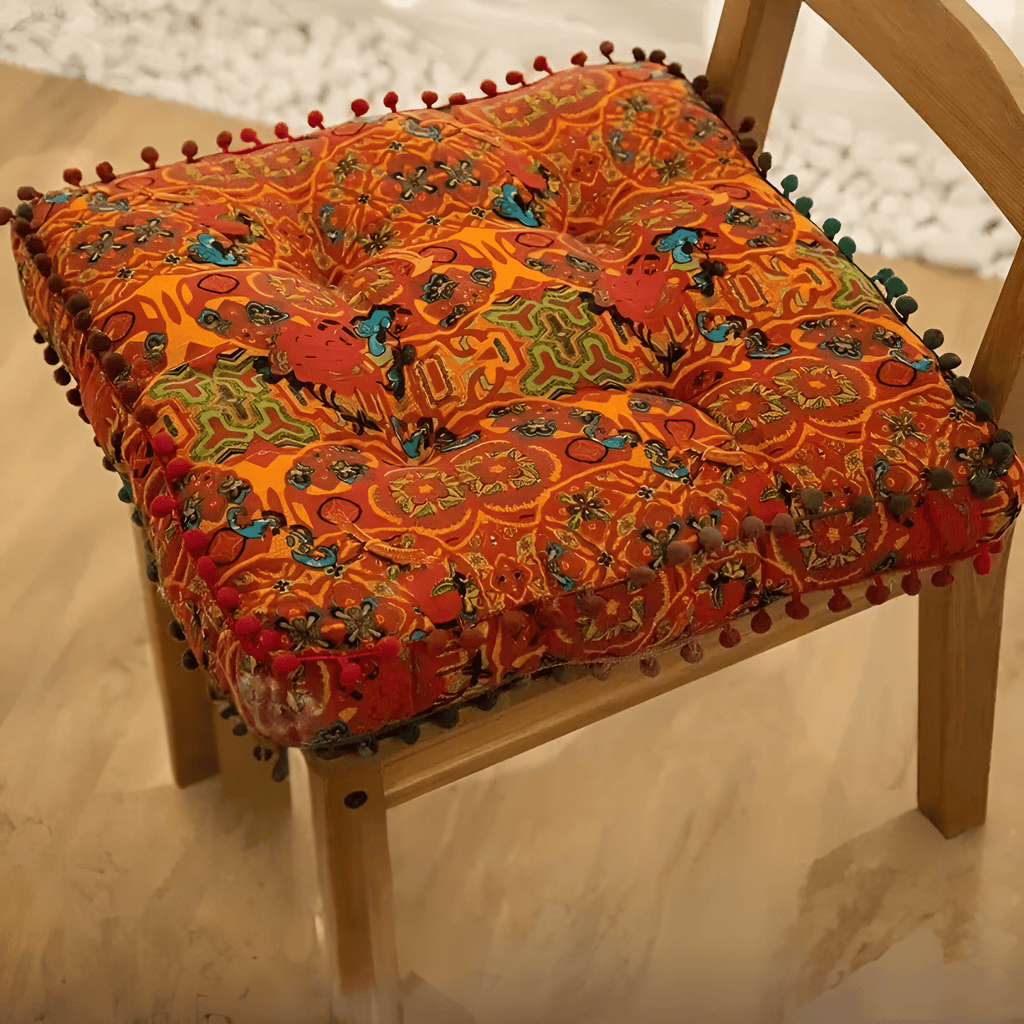 Milli Arts – Luxurious Bohemian Embroidered Floor Cushion for a Cozy Retreat - Milli Arts