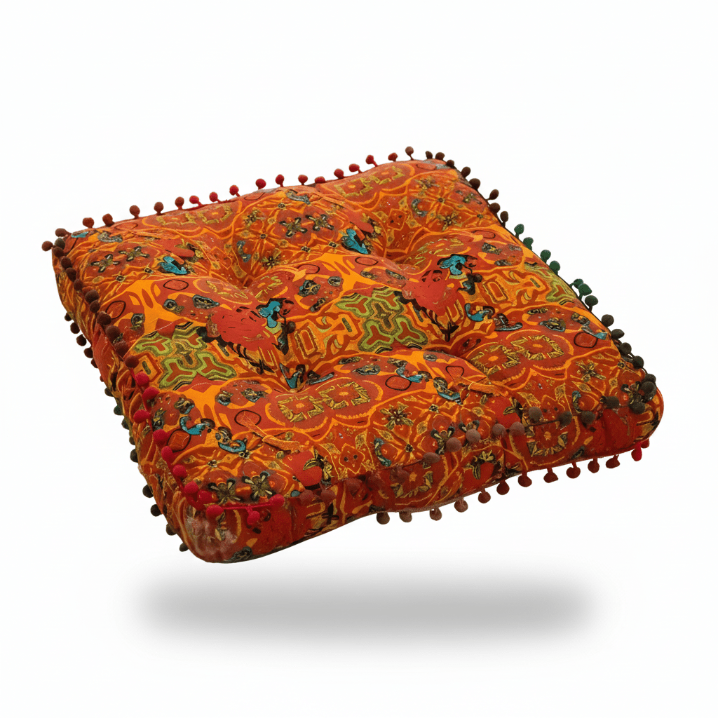 Milli Arts – Luxurious Bohemian Embroidered Floor Cushion for a Cozy Retreat - Milli Arts