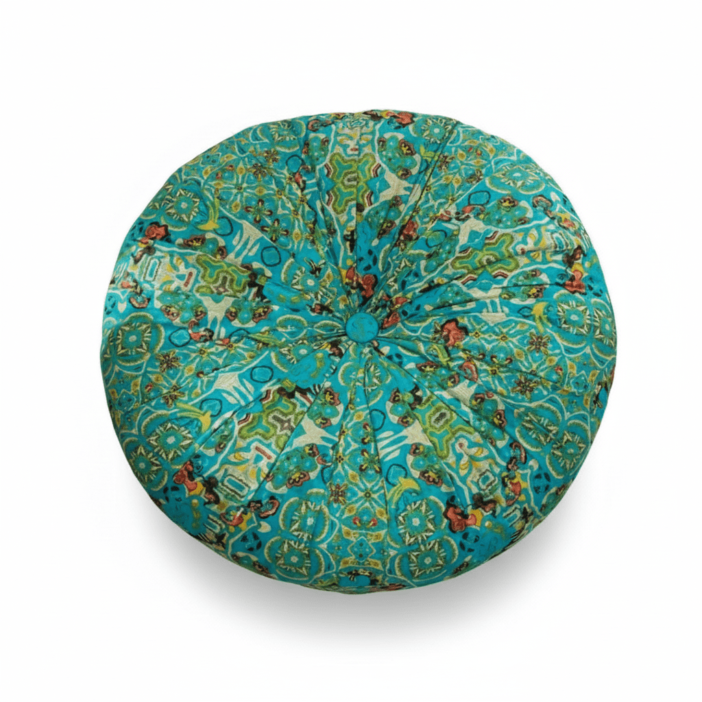 Milli Arts – Luxurious Round Velvet Meditation Cushion for Tranquil Moments - Milli Arts