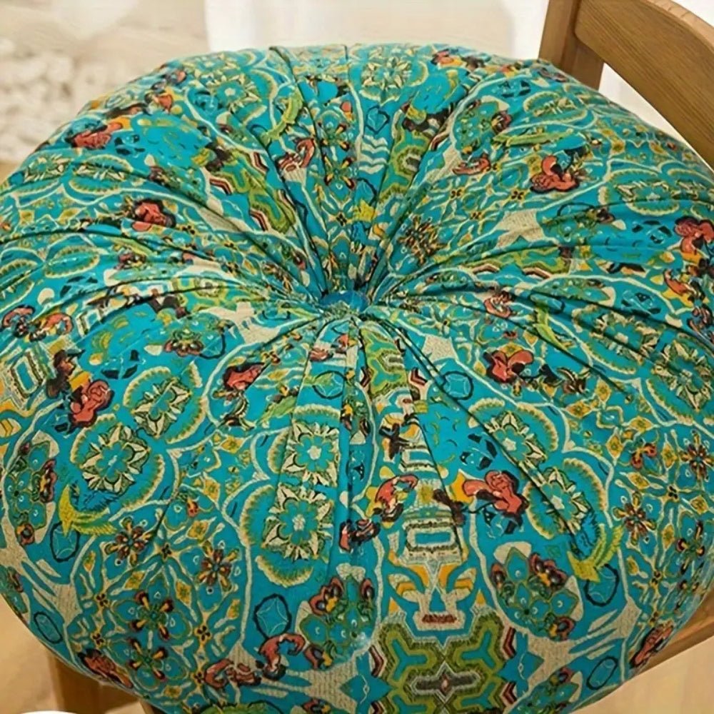 Milli Arts – Luxurious Round Velvet Meditation Cushion for Tranquil Moments - Milli Arts