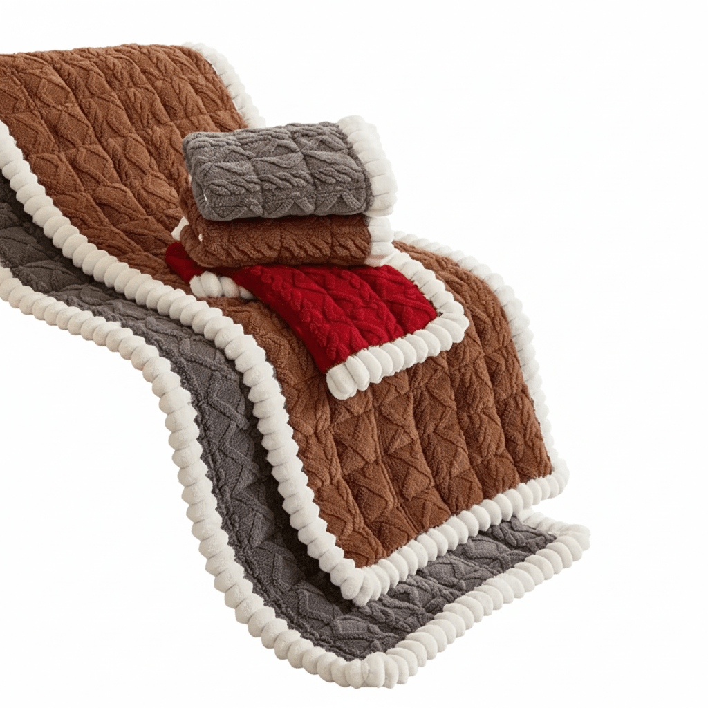 Milli Arts – Luxurious Sherpa Plush Sofa Protector for Cozy Elegance - Milli Arts